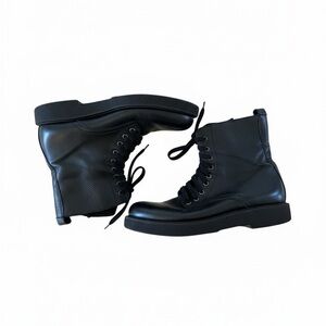 Barneys New York Black Combat Boots